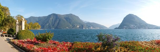 Lugano、スイス連邦共和国。植物の公園からの画像します。 - 写真・画像