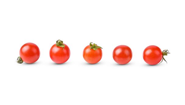 tomates cherry aislados sobre fondo blanco - Foto, imagen
