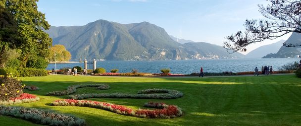 Lugano, Svájc. Kép a botanikus Park - Fotó, kép