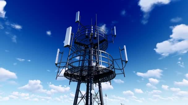 5g mobiele communicatie toren time-lapse fotografie - Video