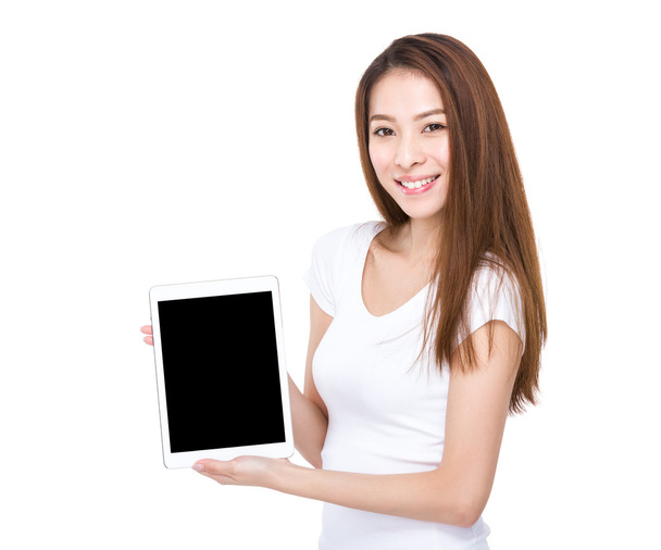 Woman with tablet - Photo, image