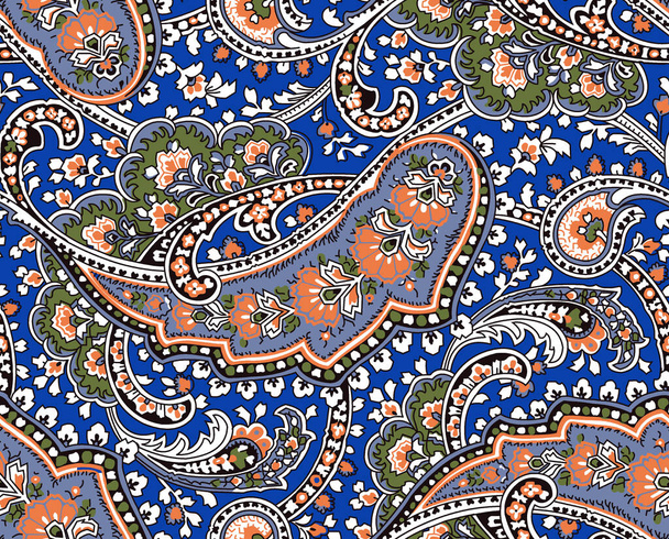 Traditioneel Indiaas Paisley patroon op achtergrond - Foto, afbeelding