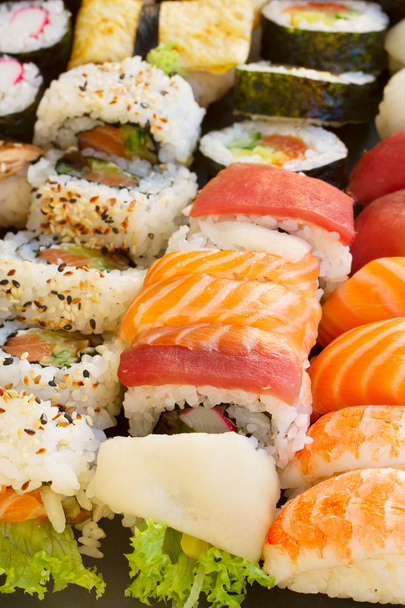 lunch with  sushi dish - Foto, Imagem