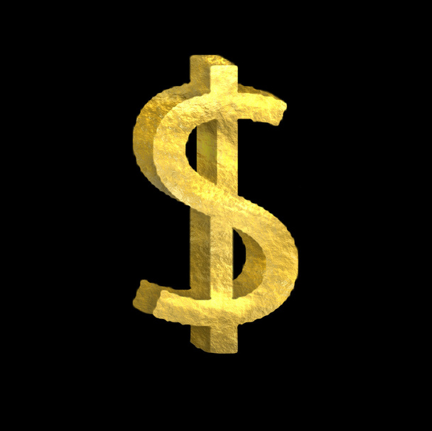 Golden currency symbol - Фото, изображение