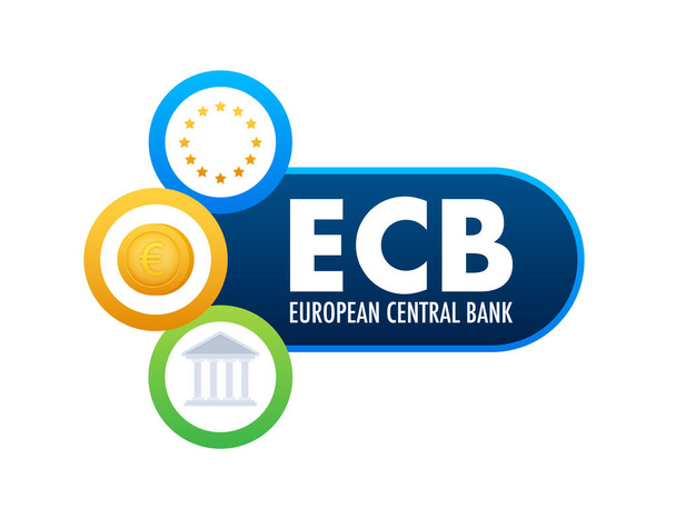 BCE Banca centrale europea. Banca centrale e istituzione finanziaria nazionale. Illustrazione dello stock vettoriale - Vettoriali, immagini