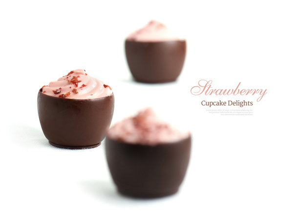Erdbeer-Cupcakes - Foto, Bild