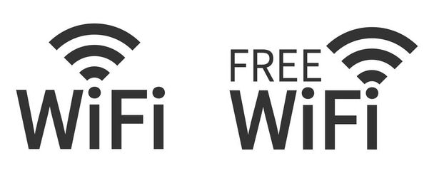 Free wifi icon. Wireless internet network illustration symbol. Sign wlan zone vector. - Vector, Image