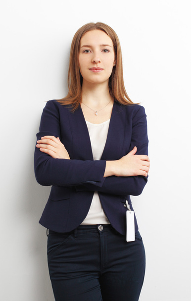 Ritratto di giovane donna d'affari su sfondo bianco
 - Foto, immagini