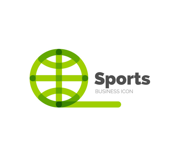 Ligne design minimal logo balle sport
 - Vecteur, image