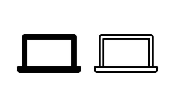 Webおよびモバイルアプリ用のラップトップアイコンベクトル。コンピュータの記号と記号 - ベクター画像