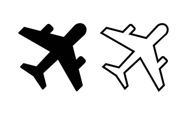 Webおよびモバイルアプリ用の平面アイコンベクトル。飛行機の記号と記号。飛行輸送記号。交通標識だ。飛行機 - ベクター画像