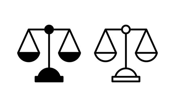 Schalen pictogram vector voor web en mobiele app. Een icoon van de wet. Rechtvaardigheidsteken en symbool - Vector, afbeelding