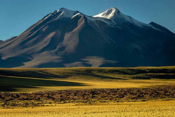 Atacama desert, volcanic arid landscape in Northern Chile, border with Bolivia, South America - Fotó, kép