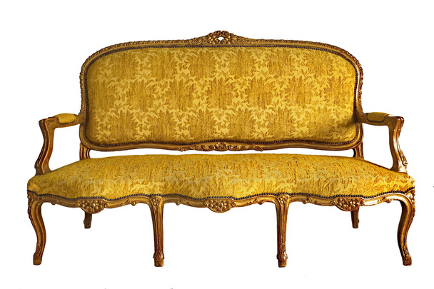 vintage luxo sofá amarelo
 - Foto, Imagem