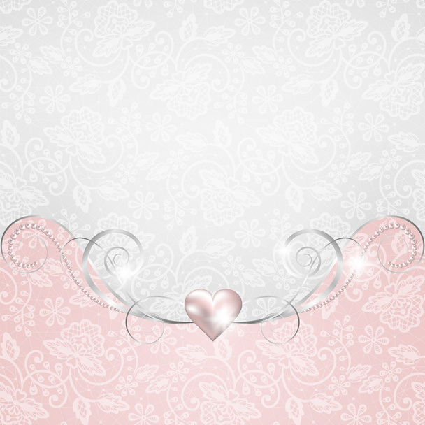 Background with jewelry frame - Vector, imagen