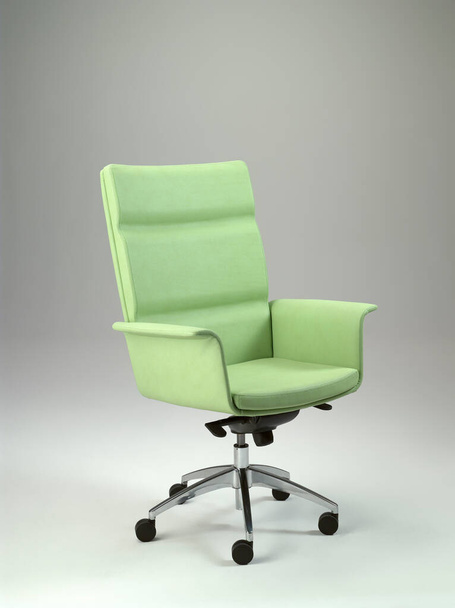 Кожаное кресло, для офиса, на нейтральном фоне - Фото, изображение