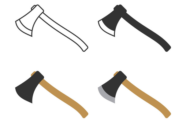 Ax icons set. Hatchet illustration symbol. Sign  tool lumberjack vector.  - Διάνυσμα, εικόνα