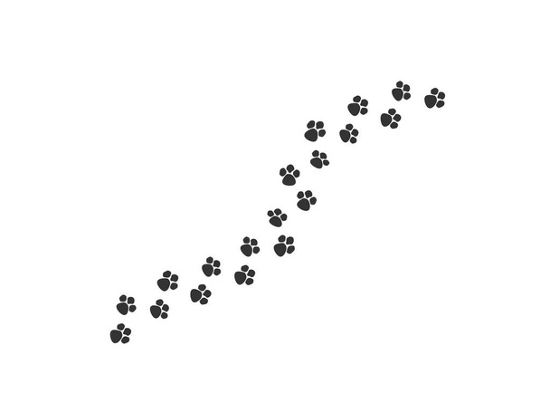 Icono de huella de pata. Huella de perro, símbolo de ilustración de gato. Signo canino marca vector. - Vector, imagen