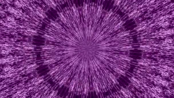 Circular púrpura en el centro de animación caleidoscópica. Rendición 2D fondo abstracto - Imágenes, Vídeo