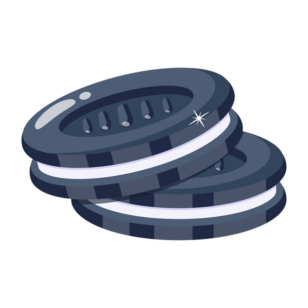 casino chips icon, vector illustration simple design - Vetor, Imagem
