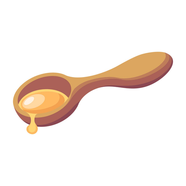 wooden spoon with honey icon design, vector illustration 10 eps graphic. - Vector, imagen