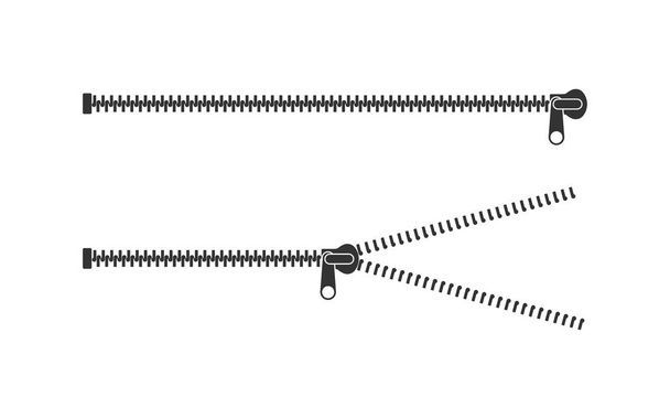 Zipper concept icon. Zipper lock illustration symbol. Sign closing claps vector flat. - Vector, Image