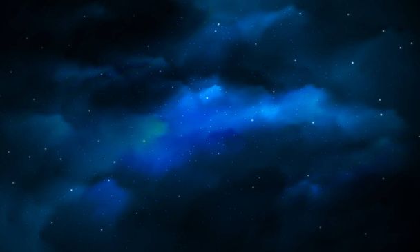 Space background realistic nebula shining stars cosmos stardust milky way galaxy infinite universe and starry night vector - Vector, Image