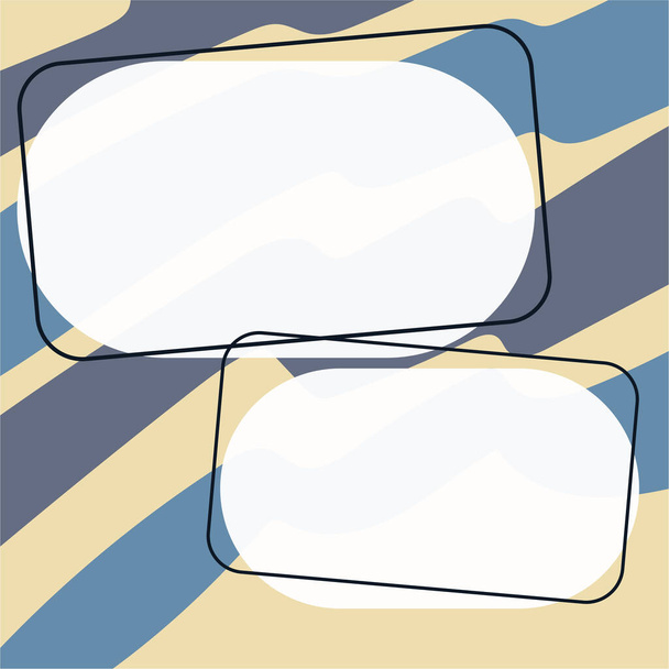 Design Drawing Of Some Comic Frames As Background With Speech Bubbles - Vektor, Bild