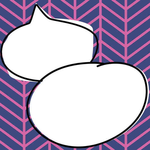 Design Drawing Of Some Comic Frames As Background With Speech Bubbles - Vector, afbeelding