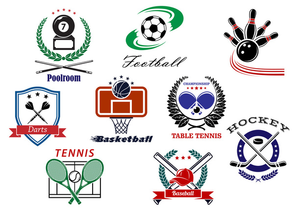Joukkueen urheilutunnukset ja logo
 - Vektori, kuva