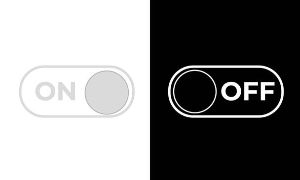 On and Off toggle switch buttons. Material design switch buttons set. Vector illustration. - Vector, Image