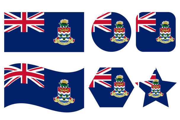 Kajmany flaga prosta ilustracja na dzień niepodległości lub wyborów - Wektor, obraz