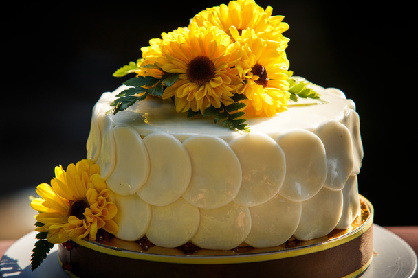 άσπρο κρεμώδη νόστιμα κέικ - Φωτογραφία, εικόνα