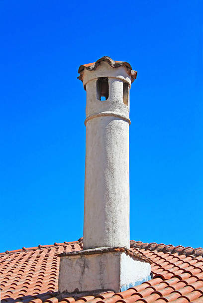 Komín na střeše v městě Kastoria (Epirus, Řecko) - Fotografie, Obrázek