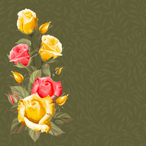 Vintage floral background - Wektor, obraz