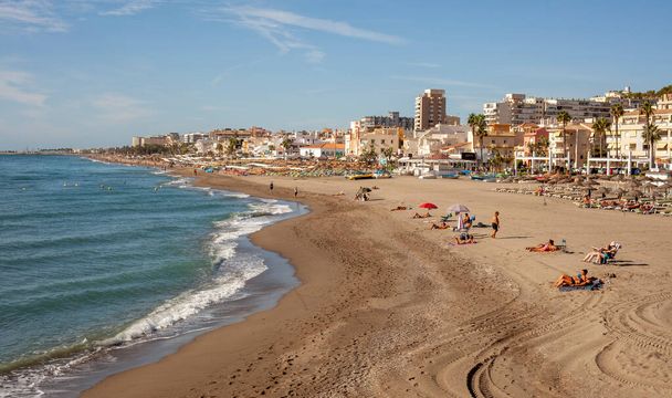 Editorial Torremolinos, Spain - September 26, 2022: Torremolinos in the Costa del Sol, one of the first tourist resorts to be developed in Southern Spain - Photo, Image