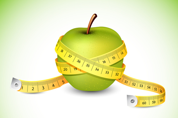 Nastro di misura intorno alla mela
 - Vettoriali, immagini