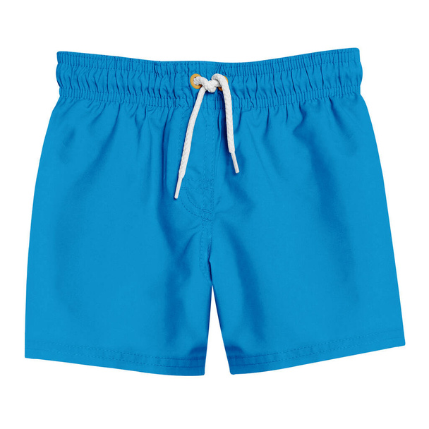 Dai una spinta alla tua attività di progettazione utilizzando questo pantaloncino da nuoto Sweet Baby Mockup in colore blu brillante. - Foto, immagini