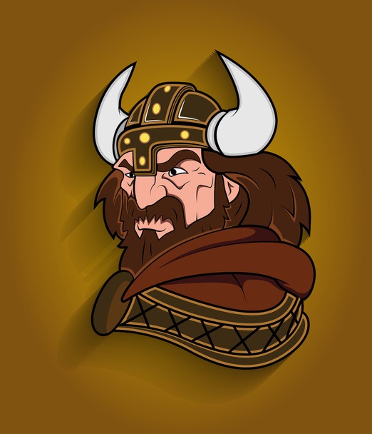 Angry Viking Cartoon Character - Vector, Image