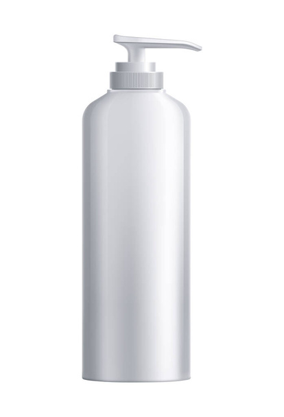 Realistic blank bottle with dispenser for hair conditioner shampoo or gel vector illustration - Vettoriali, immagini