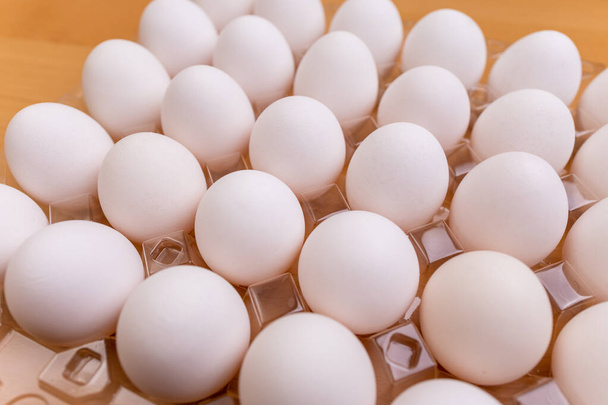 Pack of the white chicken egg - Photo, Image