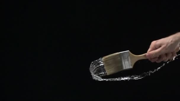 Bürste mit Wasserspritzer - Filmmaterial, Video