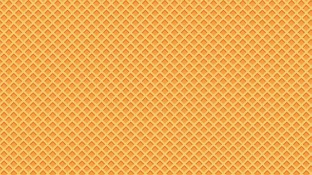 Waffle motion seamless pattern. Moving sideways. Waffle background. Waffles seamless pattern. Sweet and delicious food. 4K seamless loop video footage - Footage, Video
