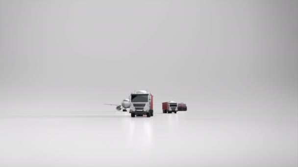 Логістичний бізнес з вантажним кораблем, літаком і вантажівкою 4k кадри
 - Кадри, відео