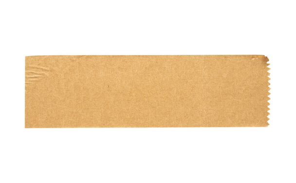 Fita adesiva de papel marrom isolada no fundo branco - Foto, Imagem