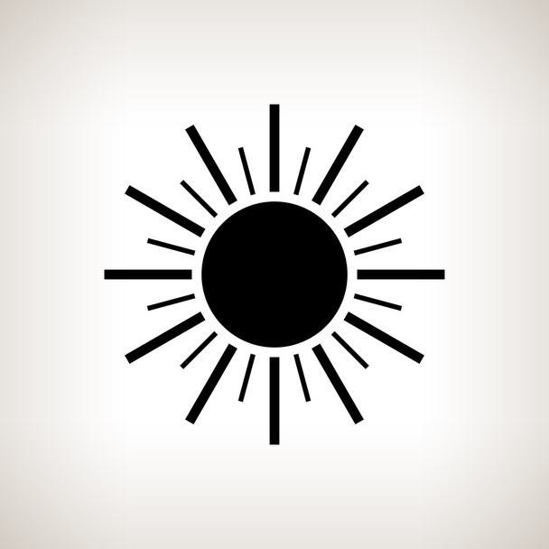 Sol silhueta com raios sobre um fundo de luz, ilustração vetorial
 - Vetor, Imagem