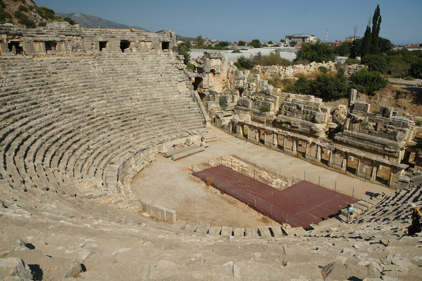 Θέατρο της Αρχαίας Πόλης της Μύρας στη Δήμητρα, Αττάλεια, Τουρκία - Φωτογραφία, εικόνα