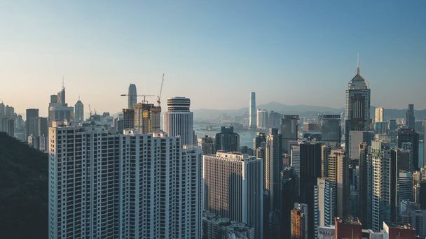 14 Oct 2022 the city skyline of the west of chai wan - Photo, Image
