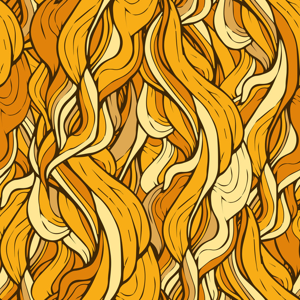 Patrón ornamental decorativo con cabello dorado
 - Vector, imagen
