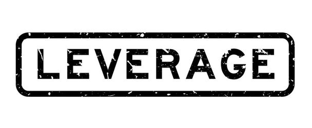 Grunge nero leva parola quadrata gomma sigillo timbro su sfondo bianco - Vettoriali, immagini